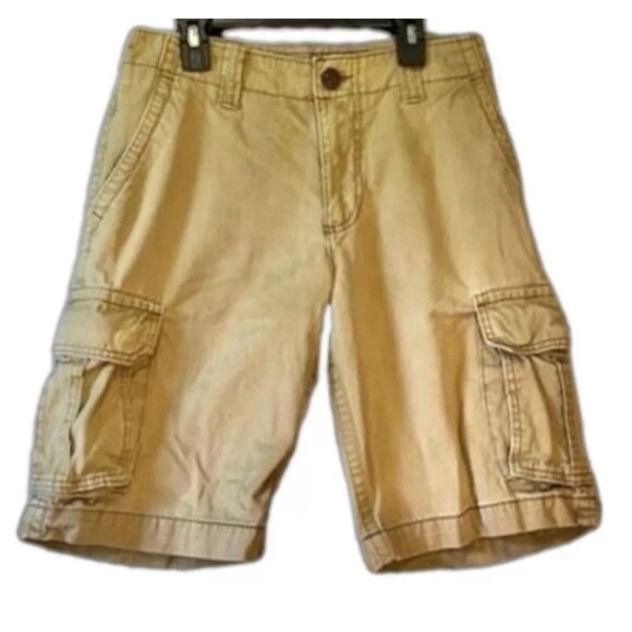 Aeropostale Cargo Shorts Khaki Tan Mens Size 27 Pockets Utility Work Casual - Picture 1 of 6